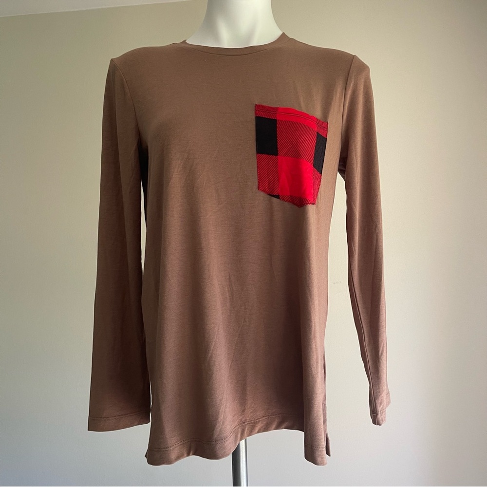 NWT Zenana Outfitters Tan Long Sleeve Top